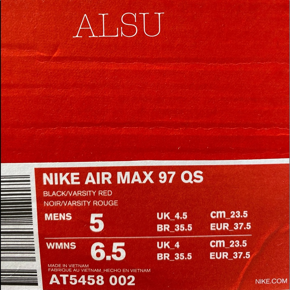 Nike Air Max 97 QS Black Leather W AUTHENTIC - Picture 8 of 8